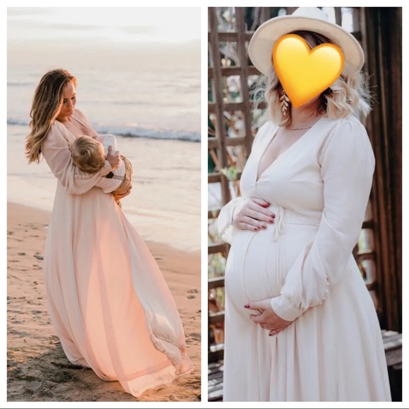 Lulus My Whole Heart Cream Long Sleeve Wrap Maxi Dress - Picture 6 of 15